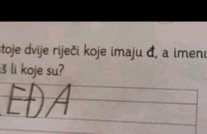 Učenici su trebali napisati dijelove tijela koji sadrže “đ” u nazivu, jedan odgovor je apsolutni hit