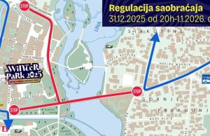 Privremena obustava saobraćaja večeras zbog koncerta i dočeka Nove godine