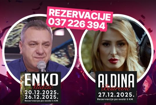 Hotel Park Bihać donosi prazničnu muzičku čaroliju: Enko Midžić i Adina Beširević uživo