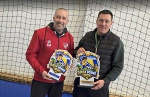 Dedić i Mulić u fokusu: Treneri 3E Bihać obilježili turnir “DJECA BOSNE 2026” u Cazinu