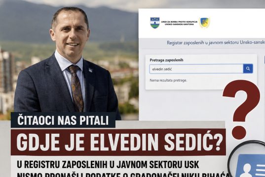 Građani nas pitali gdje je Elvedin Sedić na listi TOP 100 plata: U registru nismo pronašli podatke o gradonačelniku Bihaća