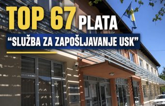 TOP 67 plata u Službi za zapošljavanje USK: Direktor Nedžad Zukanović prima 4.717 KM, rukovodioci preko 3.300 KM