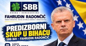 SBB najavio centralni predizborni skup u Bihaću, obratit će se Fahrudin Radončić